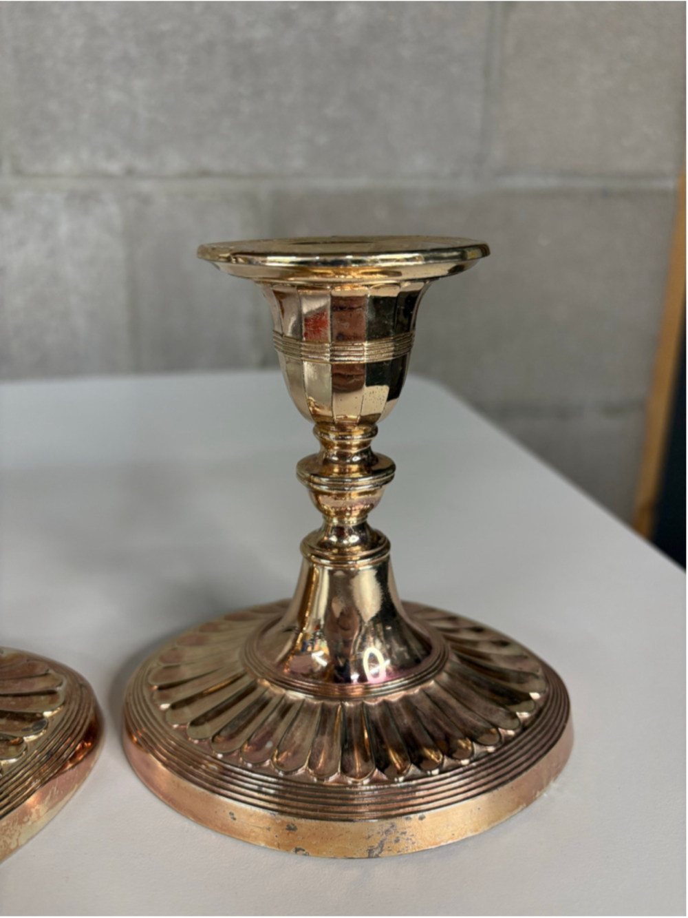Vintage Pair Of Newport Gorham Japan Silverplate Candlesticks Oval Base - Picture 4 of 9